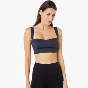 Intimately Free People Naomi Longline Navy Blue Bra Wide Straps Size Small